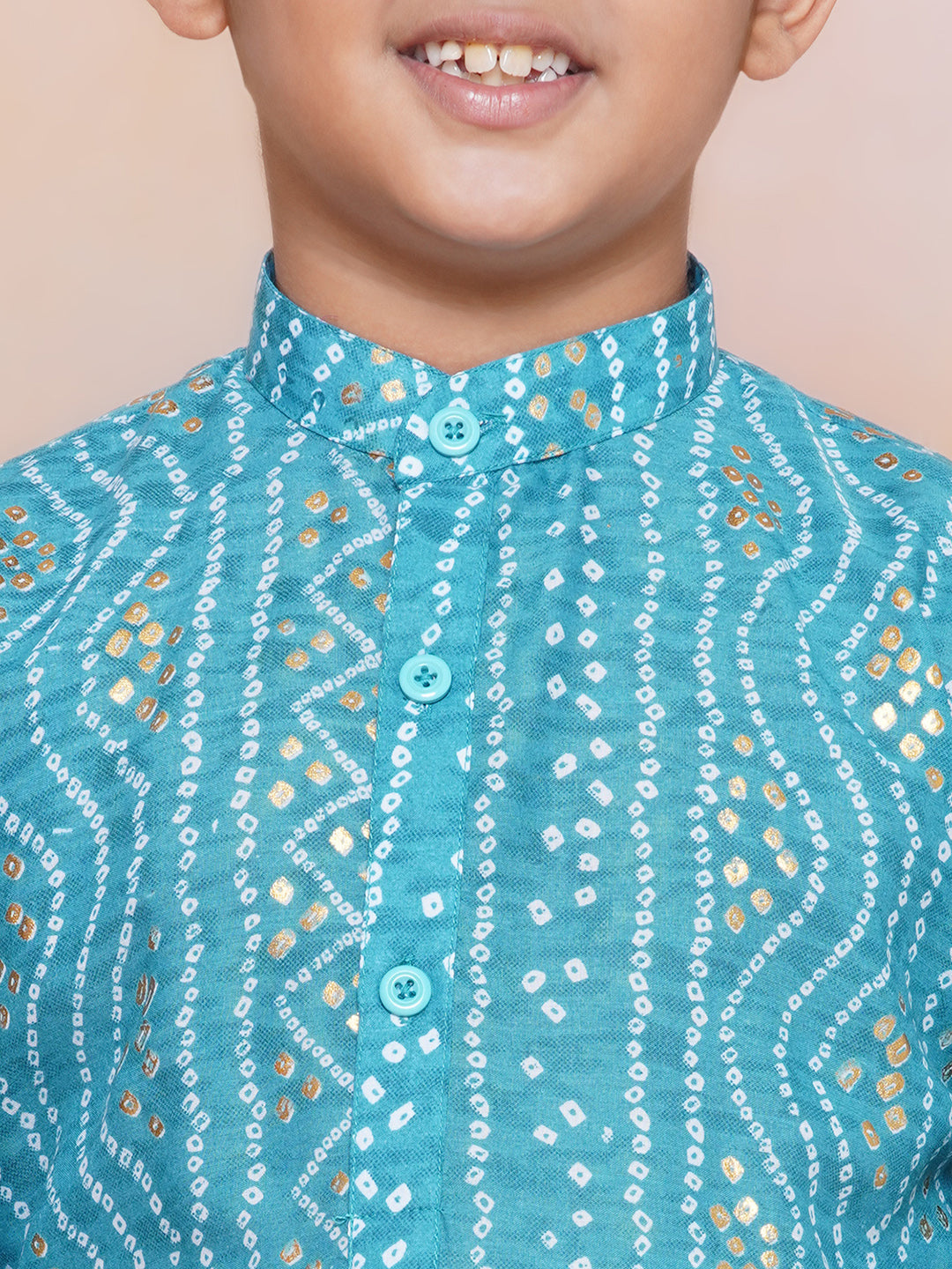 Boys Pure Cotton Kurta Pyjama and Girls Lehenga Sibling Sets-Blue - AJ Dezines