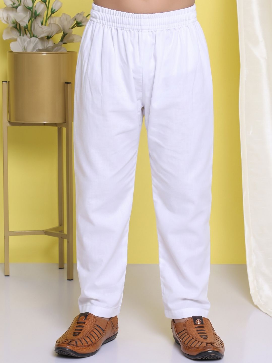 Kids Boys Blue Bandhani Print Cotton Kurta Pyjama Set