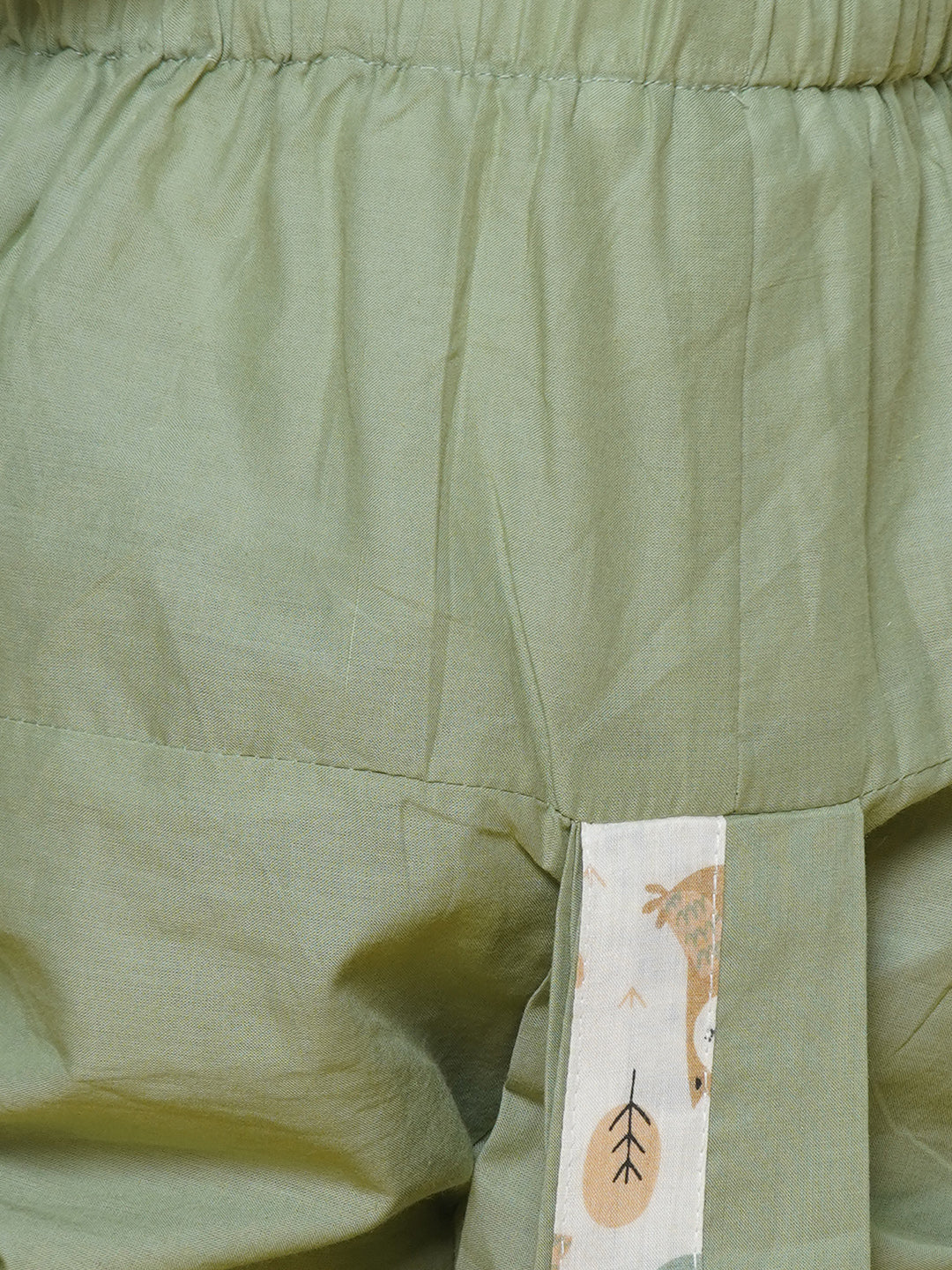 Kids Boys Pista Owl Print Cotton Dhoti Set - AJ Dezines