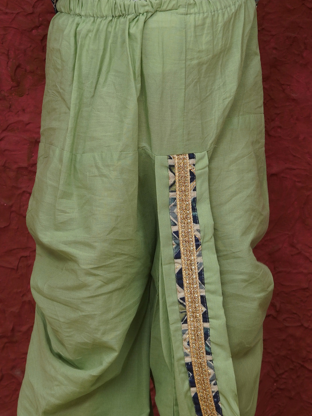 Pista Cotton Full sleeves Abstract Print Dhoti Kurta for Boys - AJ Dezines