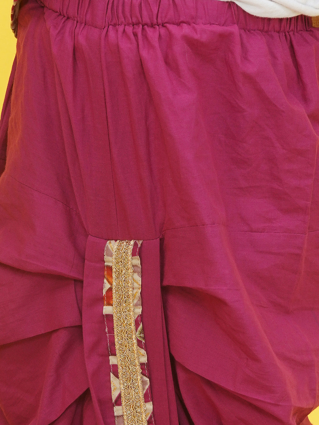 Purple Cotton Full sleeves Abstract Print Dhoti Kurta for Boys - AJ Dezines