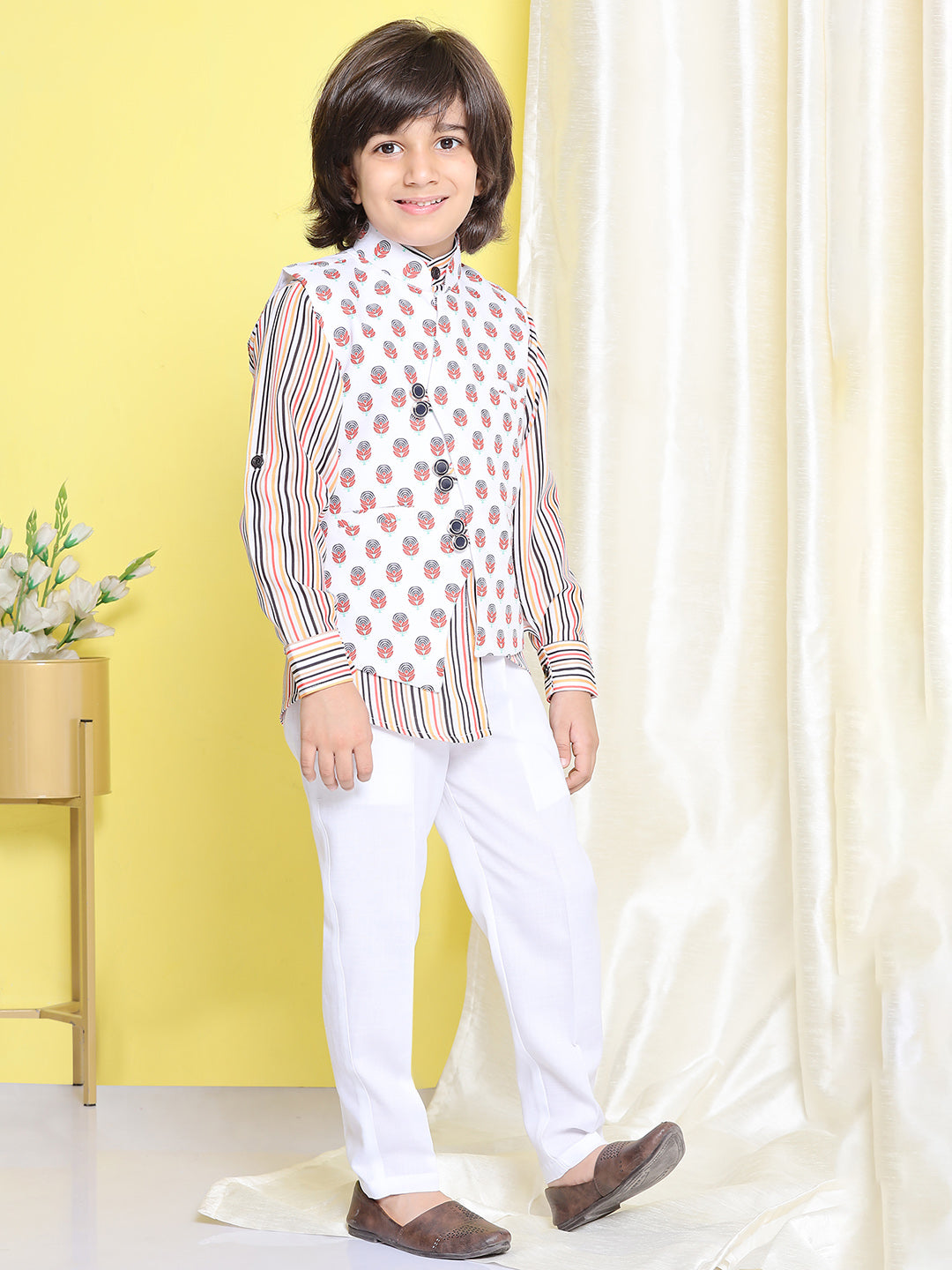 Kids Boys Multi Printed Cotton Suit Set - AJ Dezines