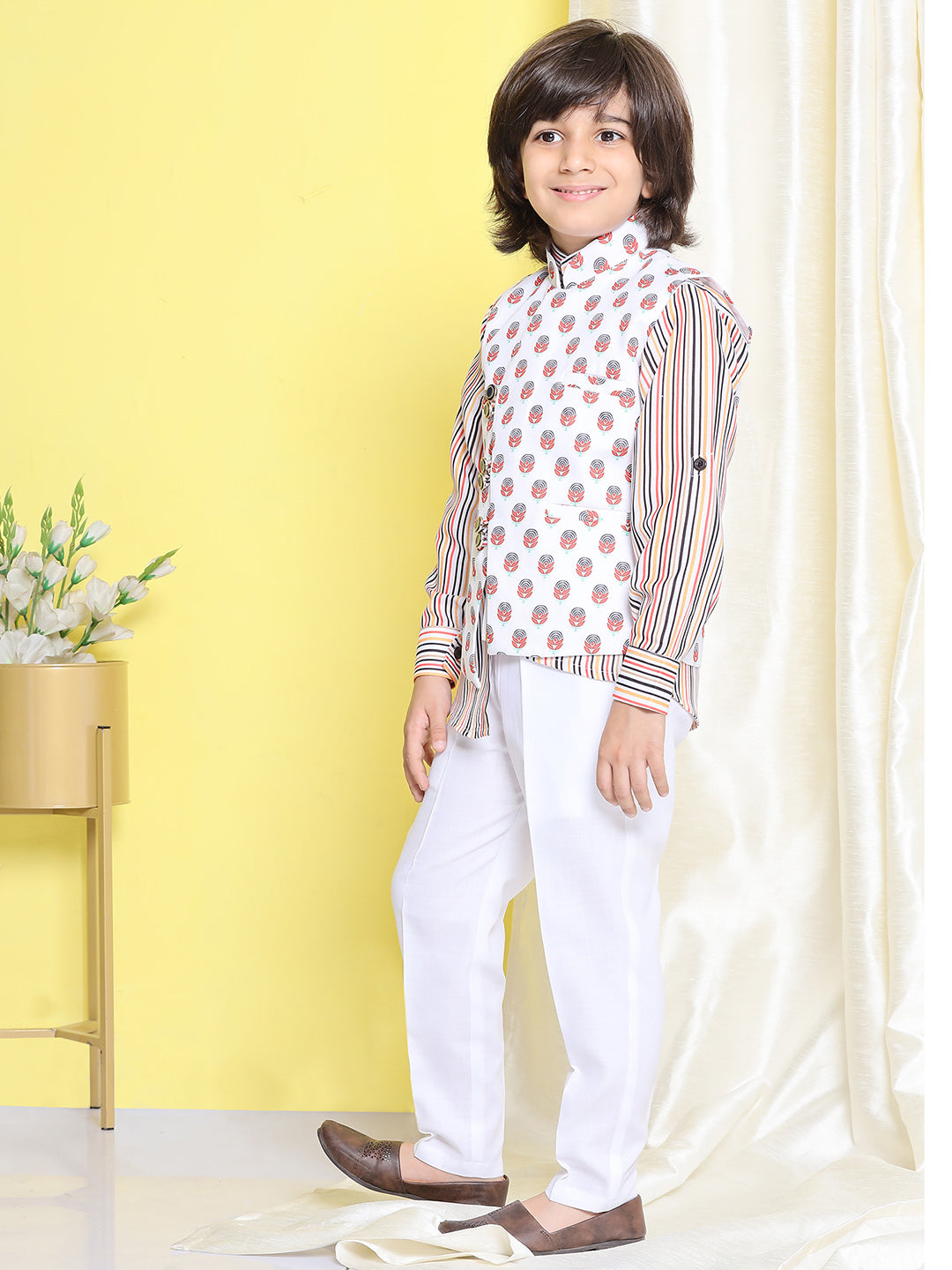 Kids Boys Multi Printed Cotton Suit Set - AJ Dezines