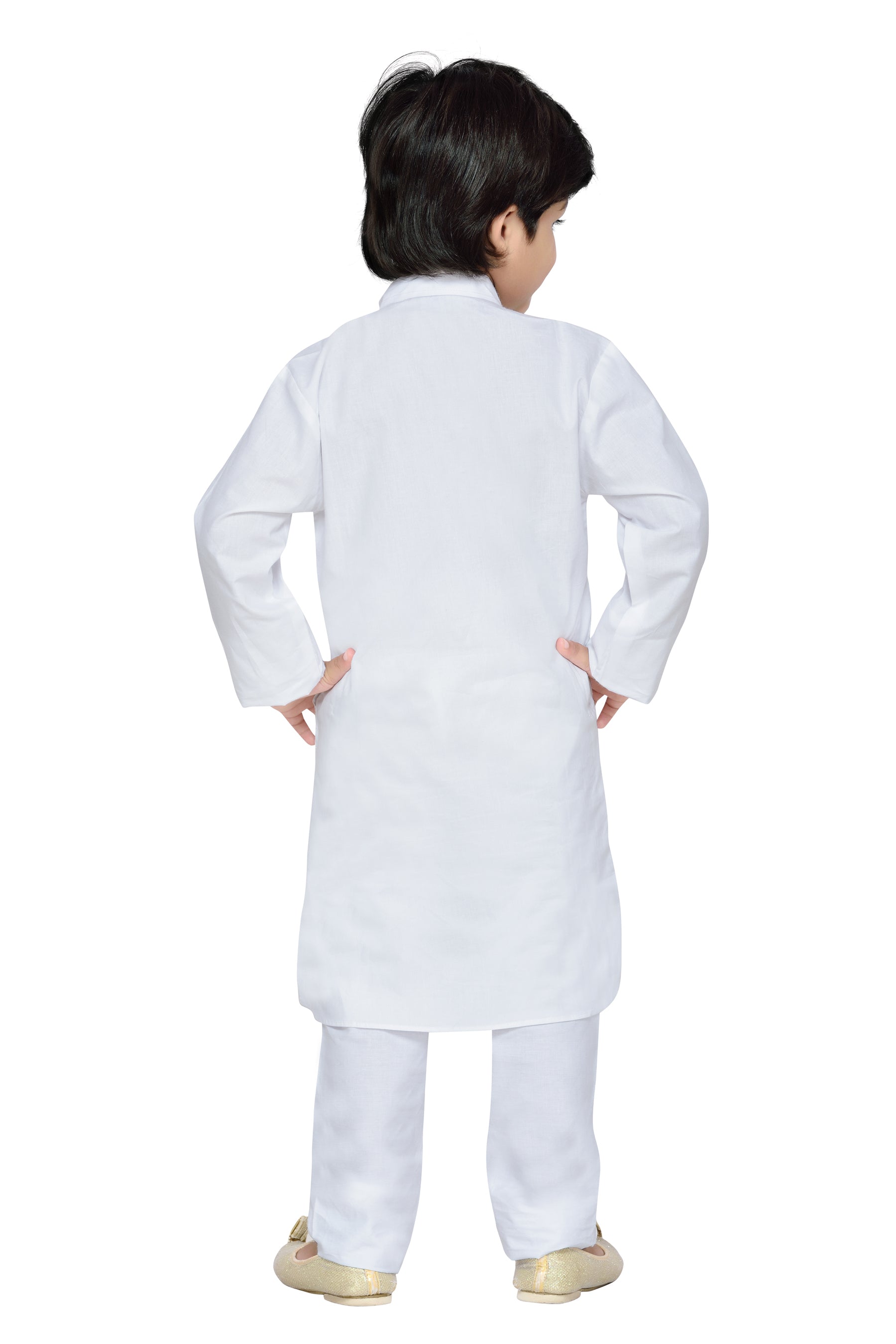 Kids Ethnic Wear Cotton Solid Kurta Pajama Set For Boys - Test