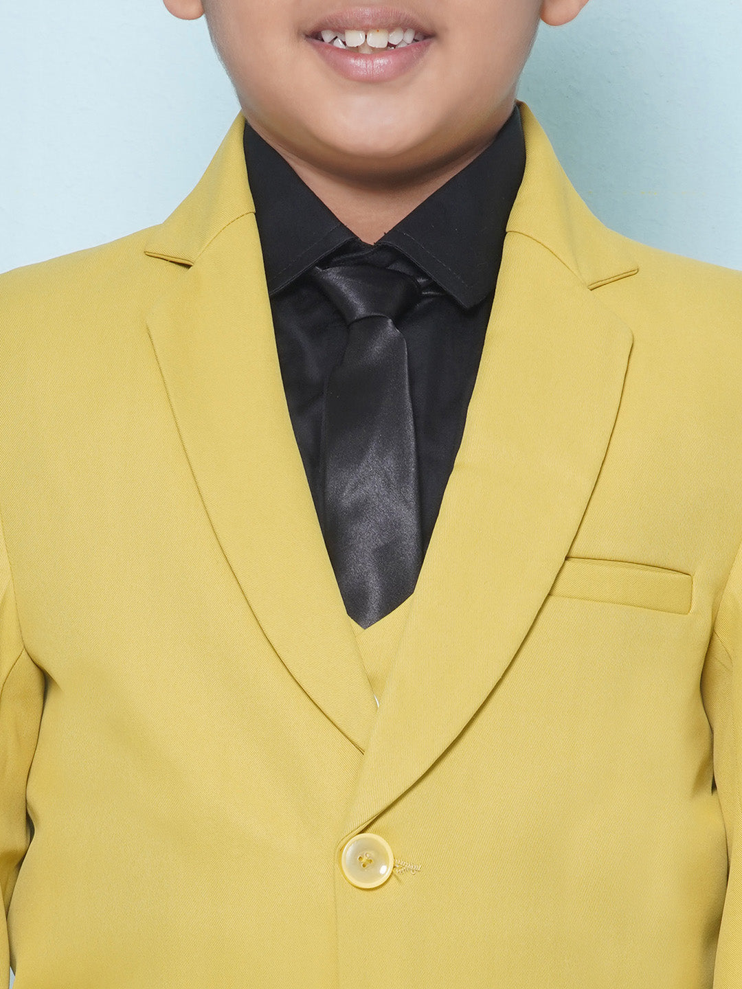 Boys Kids Check Mustard Cotton Blend Suit Set - AJ Dezines