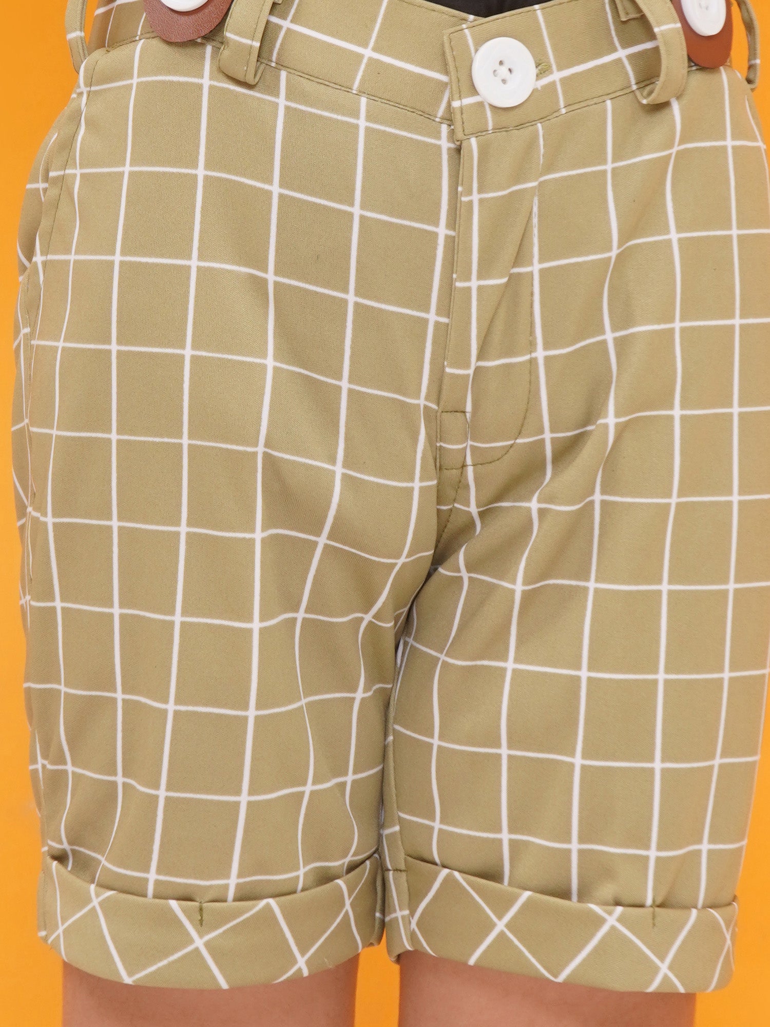 Pista Cotton Blend Dungaree with Suspenders and Cap for Boys - AJ Dezines