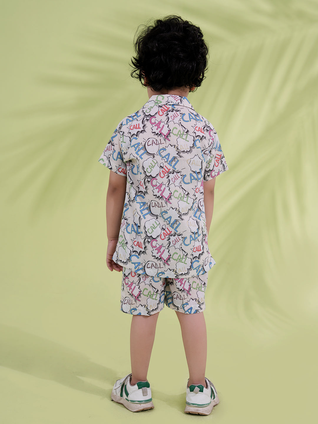 Multi Color Cotton Half Sleeves Alphabet Printed Boys Co-Ords - AJ Dezines