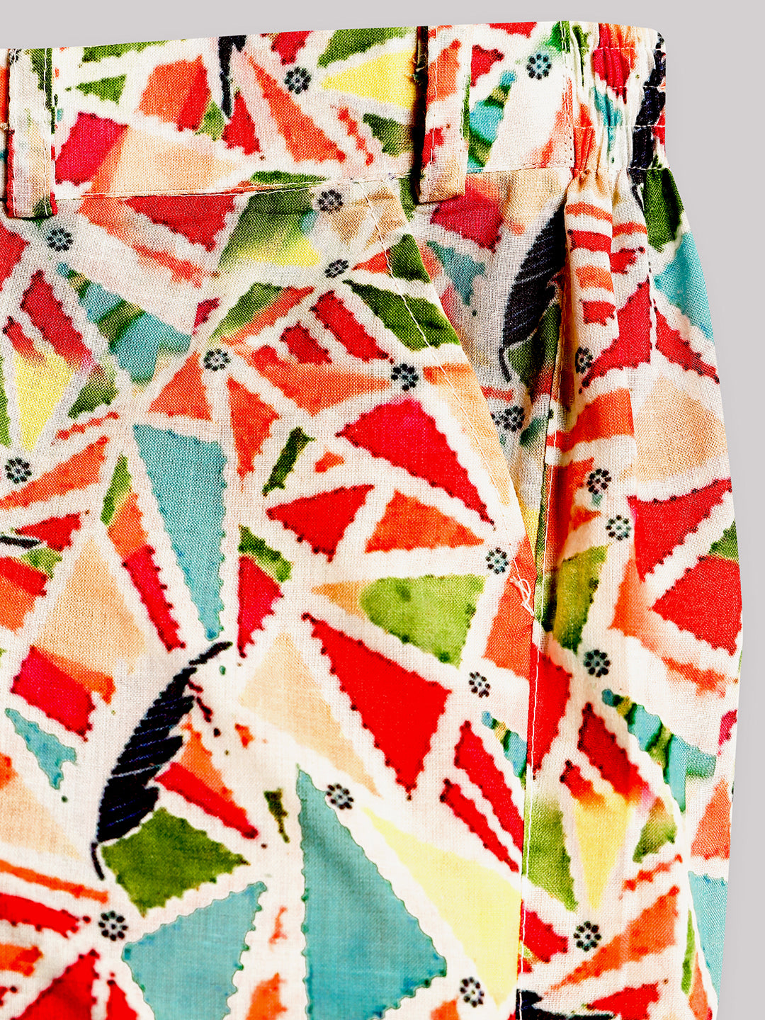 Multi-Color Cotton Half Sleeves Abstract Printed Boys Co-Ords - AJ Dezines