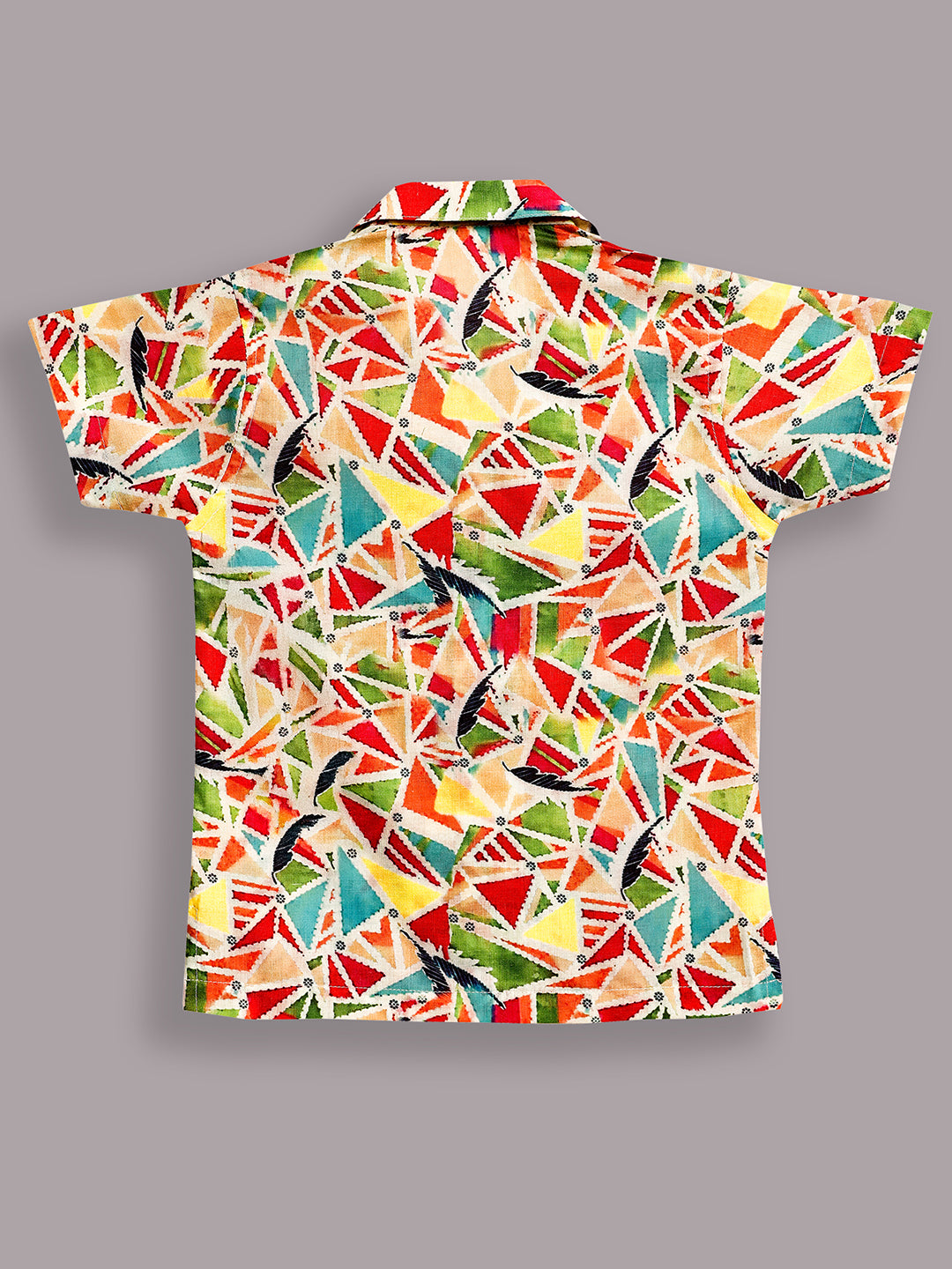 Multi-Color Cotton Half Sleeves Abstract Printed Boys Co-Ords - AJ Dezines