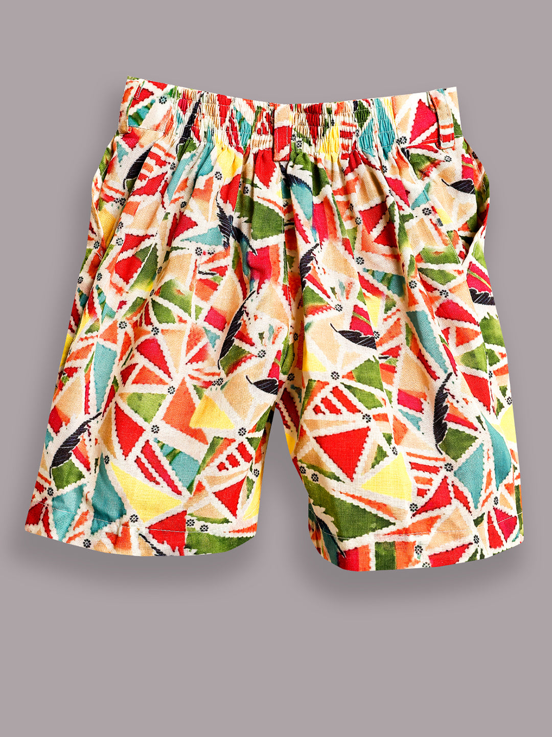 Multi-Color Cotton Half Sleeves Abstract Printed Boys Co-Ords - AJ Dezines