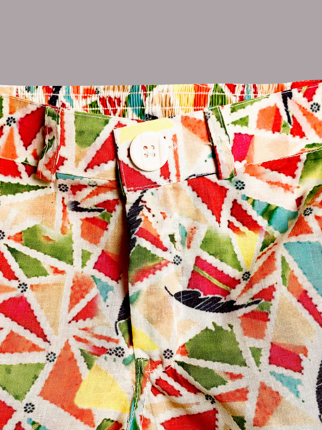 Multi-Color Cotton Half Sleeves Abstract Printed Boys Co-Ords - AJ Dezines