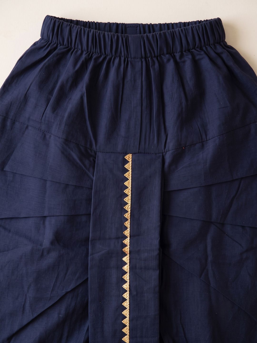 Navy blue Solid Cotton Dhoti For Boys