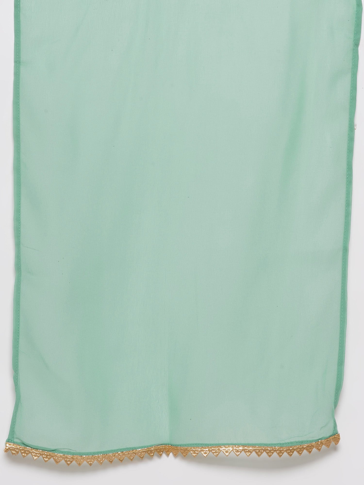 Kids Girls Green Floral Print Georgette Sharara - AJ Dezines