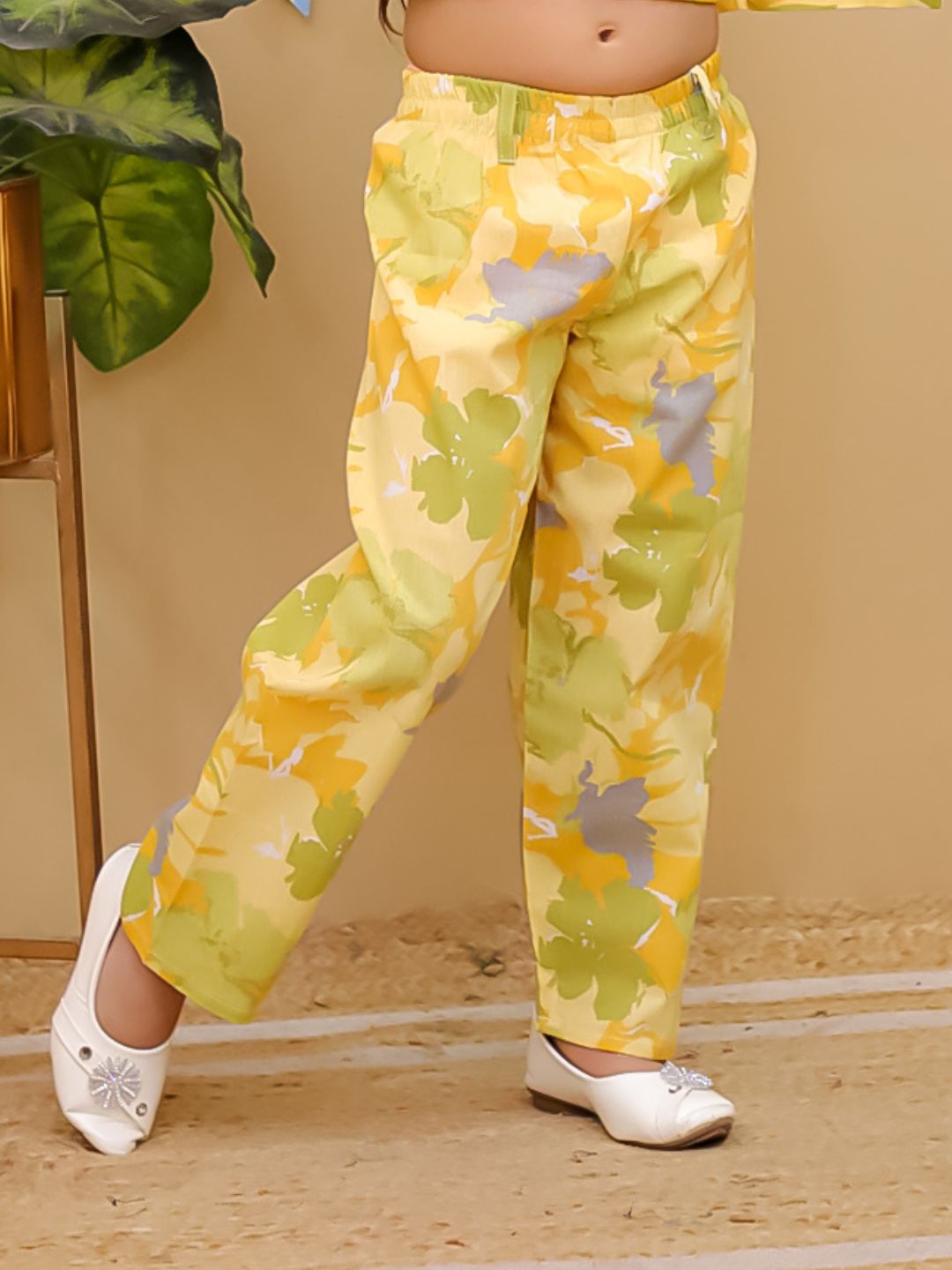 Yellow Cotton Full sleeves Floral Co-Ords Full-sleeves for Girls - AJ Dezines