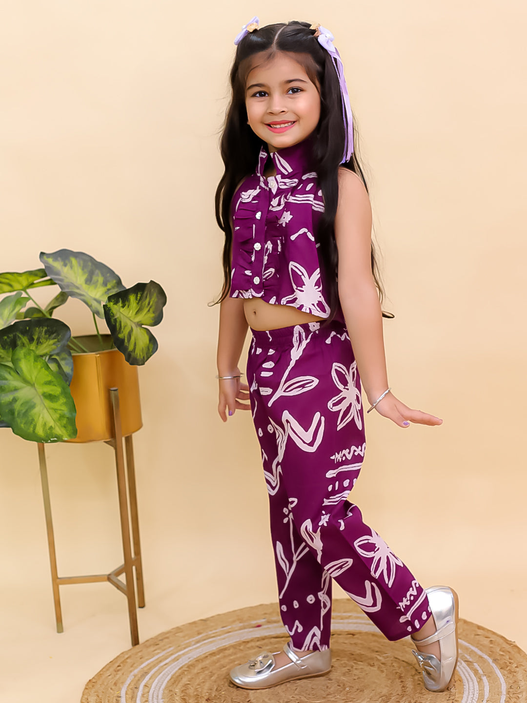 Kids Cotton Sleeveless Cord Set for Girls - Casual Outfit