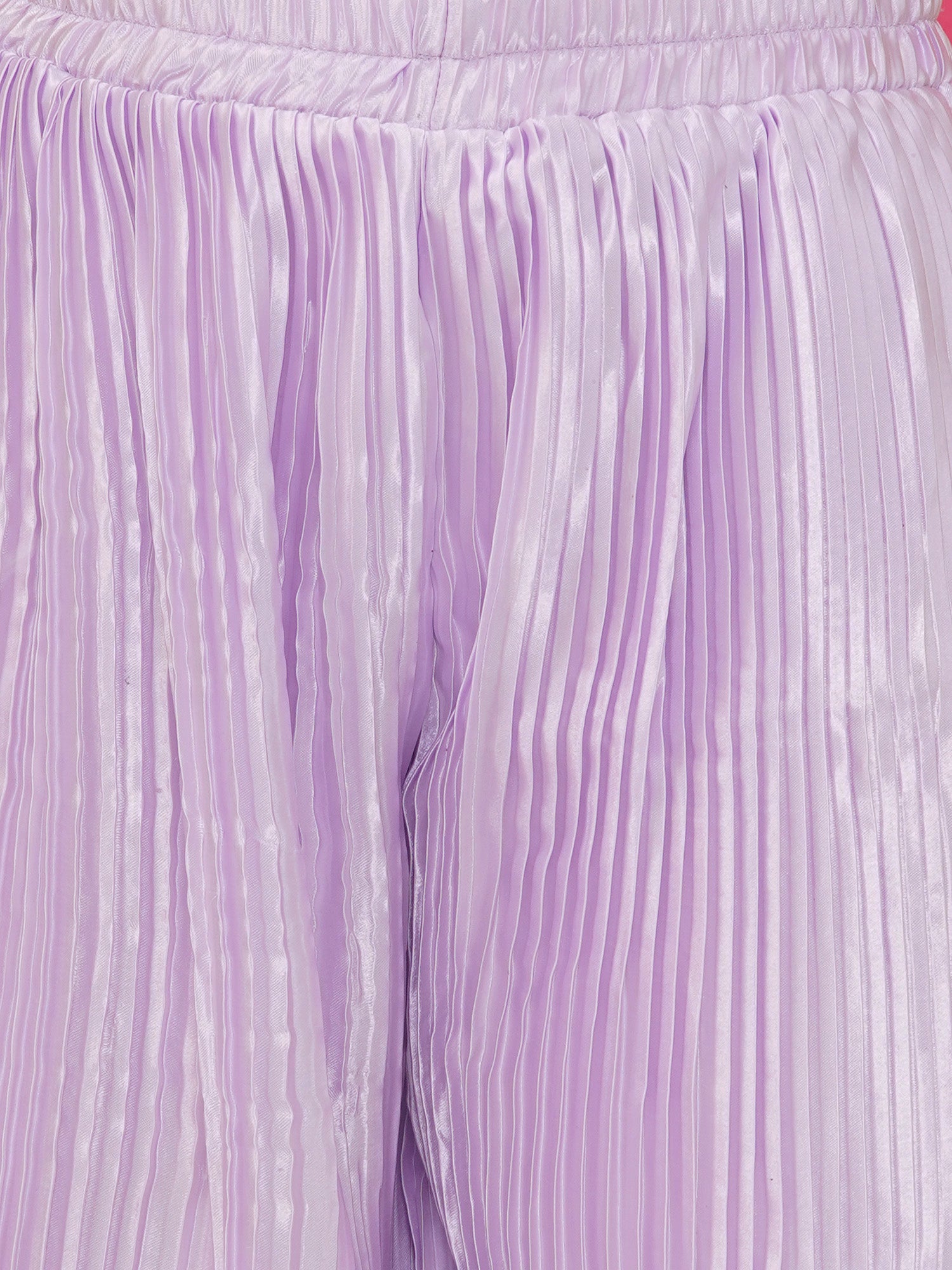 Girls Satin Lavender Indo Western - AJ Dezines
