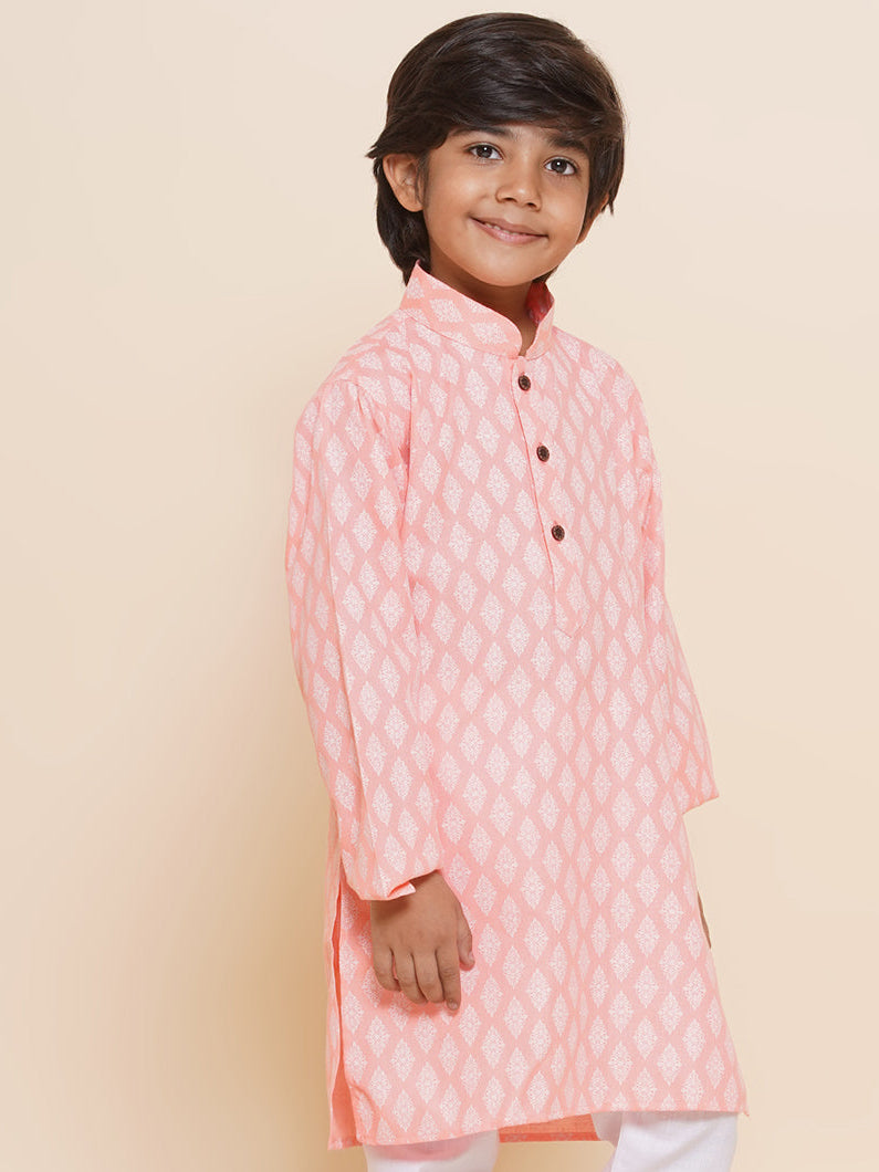Kids Ethnic Wear Cotton Printed Kurta for Boys