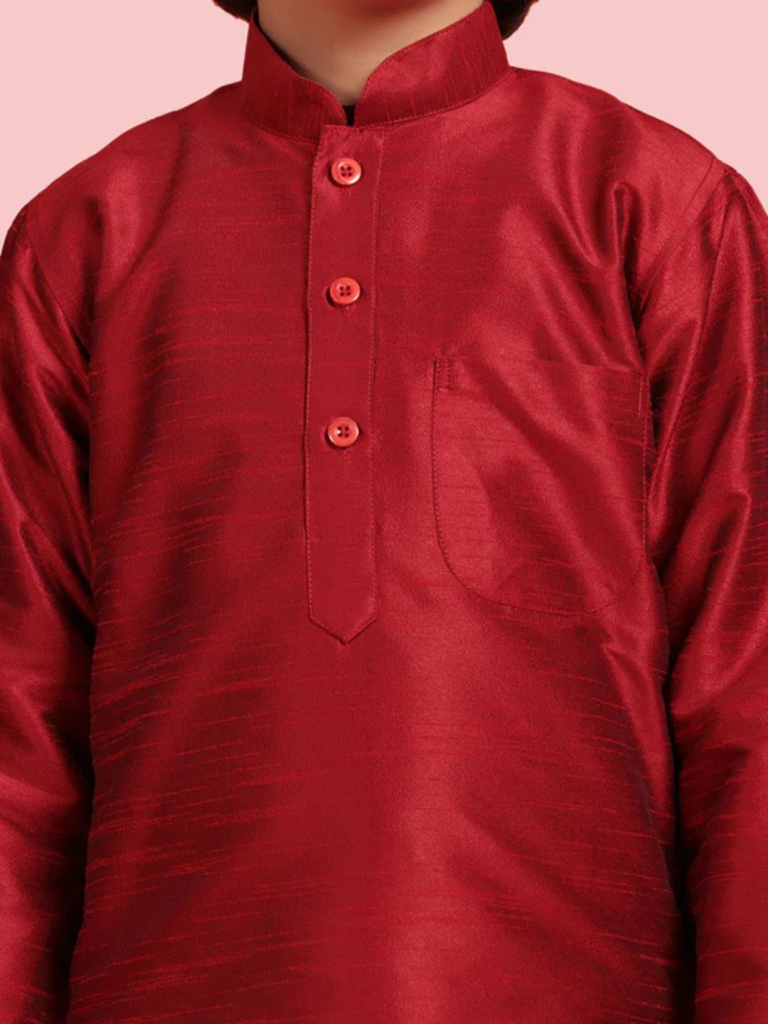 Kids Silk Blend Kurta Pyjama Set for Boys