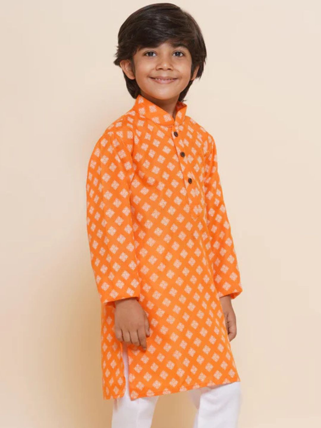 Kids Ethnic Wear Cotton Printed Kurta for Boys (Only Kurta)