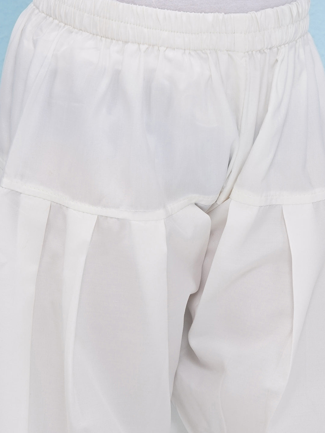 White Cotton Solid Comfortable Festive & Traditional Wear Pyjama for Boys - AJ Dezines
