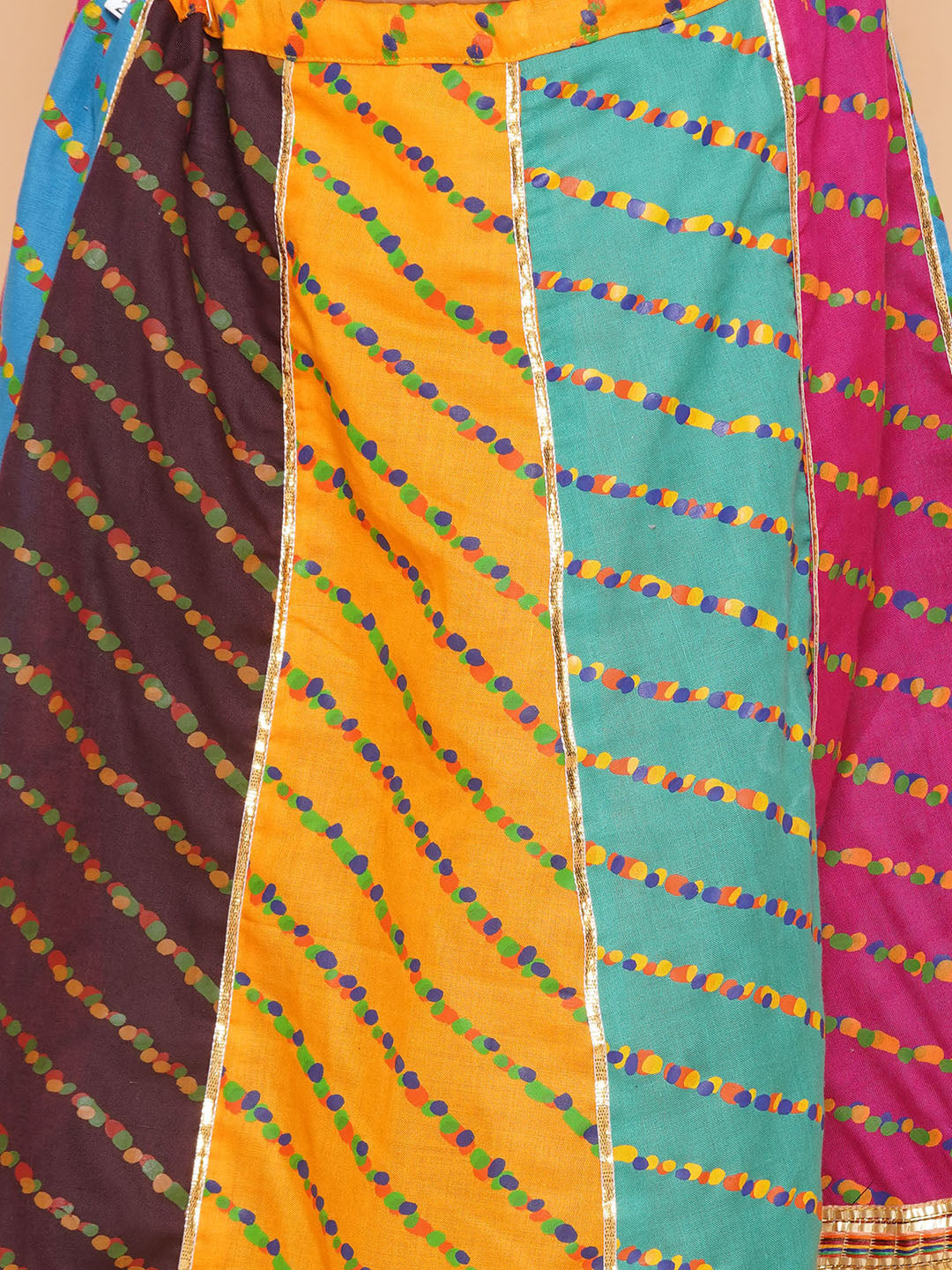 Girls Multi Color Kathyavadi Cotton Lehenga Choli for Festivals - AJ Dezines