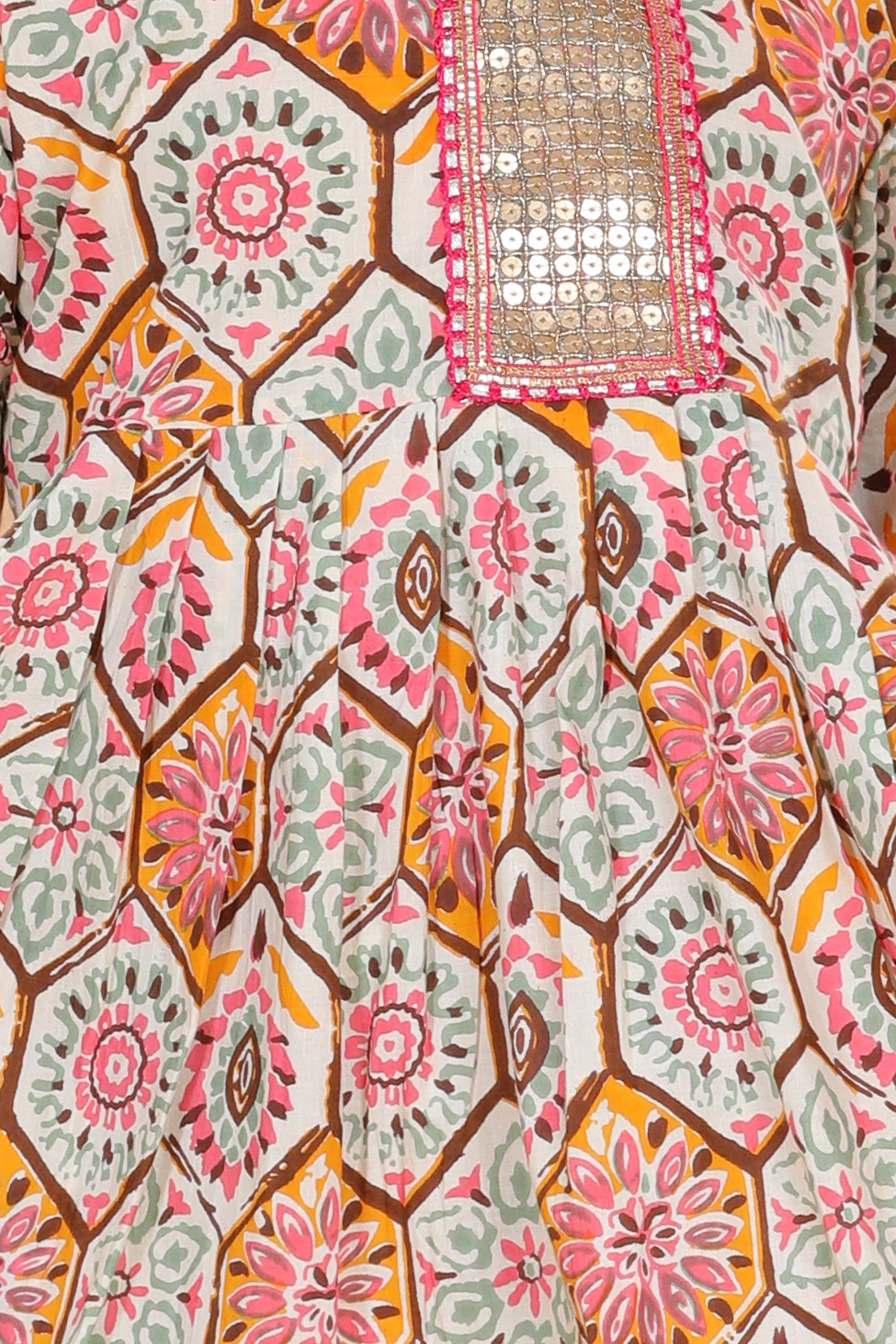 Girls White Printed Pure Cotton Sharara for Kids - AJ Dezines